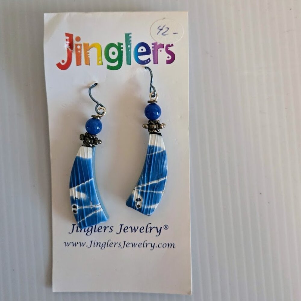Jinglers Jewelry blue earrings NWT